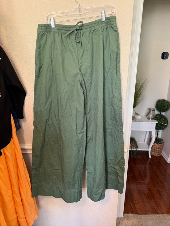 Zara Pants - Zara wide legs  Olive Green Drawstring Wide-Leg Pants